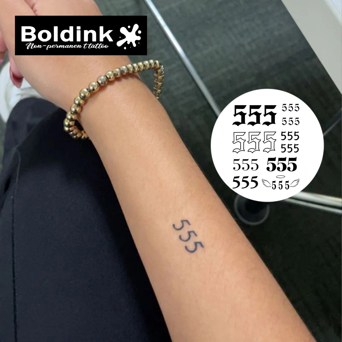 InkDigits – Number Tattoo Set (1 Sheet)