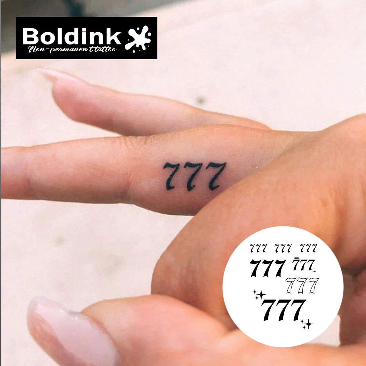 InkDigits – Number Tattoo Set (1 Sheet)