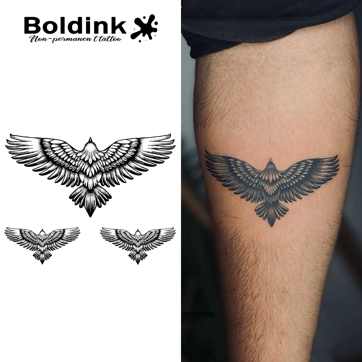 SkyWings – Bird Tattoo Set (Swallow, Eagle, Flight Style)