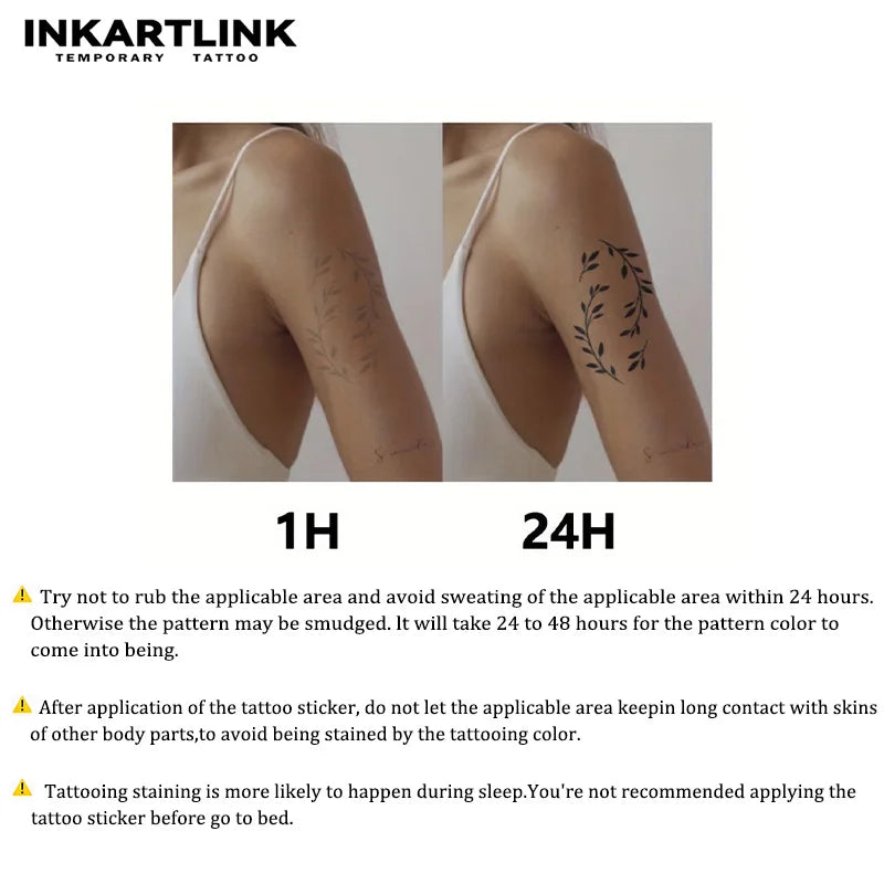 Realistic Angel Semi-Permanent Tattoo Sticker – Herbal Juice Fake Tattoo for Arm