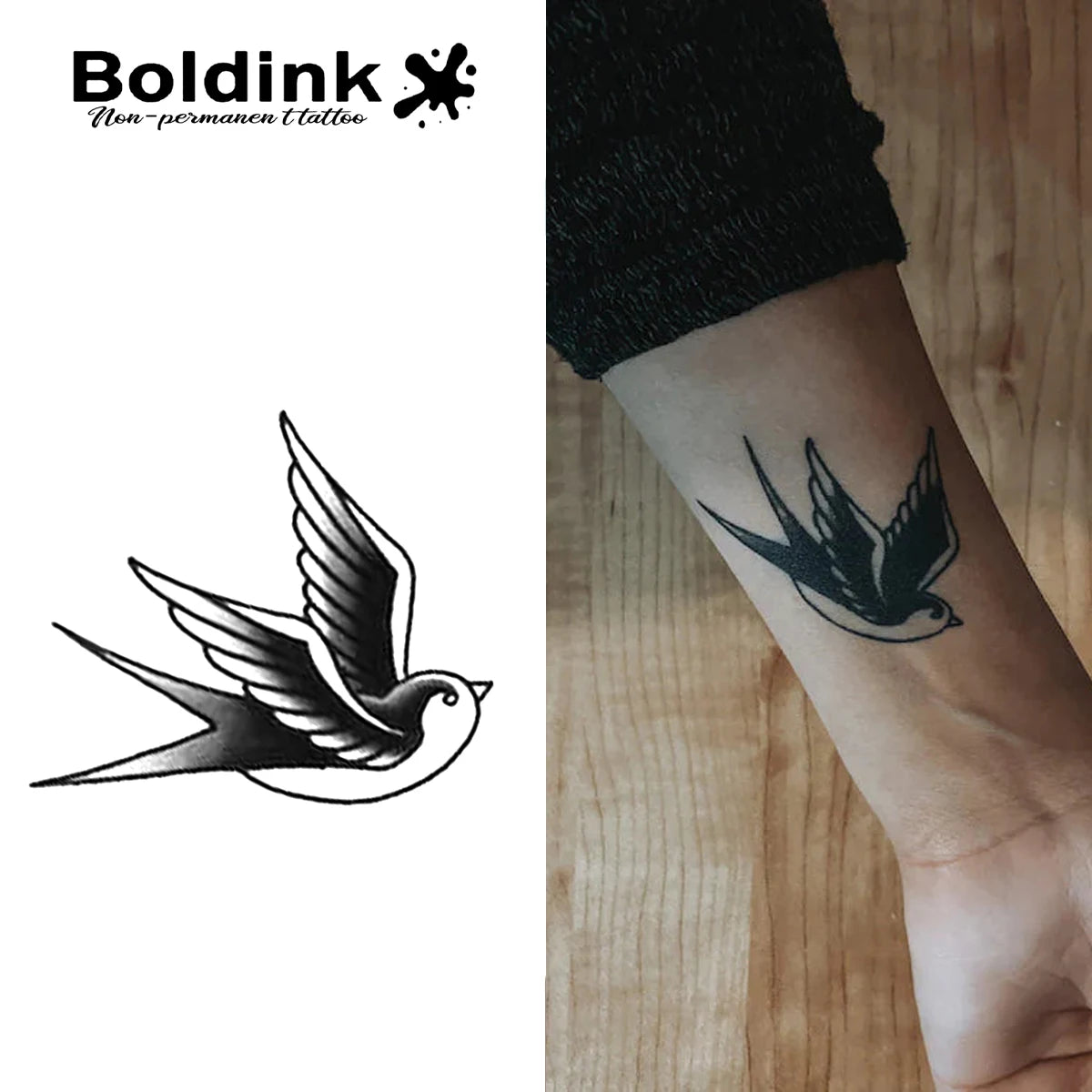 SkyWings – Bird Tattoo Set (Swallow, Eagle, Flight Style)