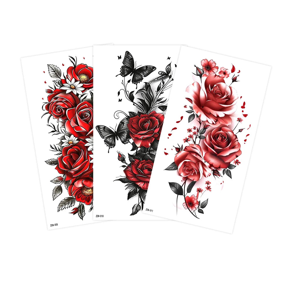Inkly RoseMuse – Butterfly & Floral Temporary Tattoo Collection (30+ Designs)