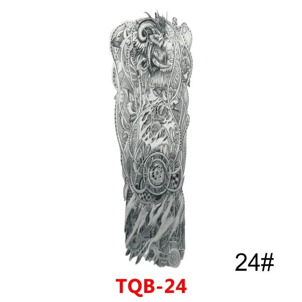 Full Arm Skull Tattoo Sticker – Waterproof 15-Day Semi-Permanent Tattoo for Men & Women