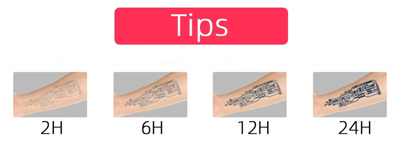 Angel Line Art Temporary Tattoo – Herbal Ink Waterproof Fake Tattoo Sticker