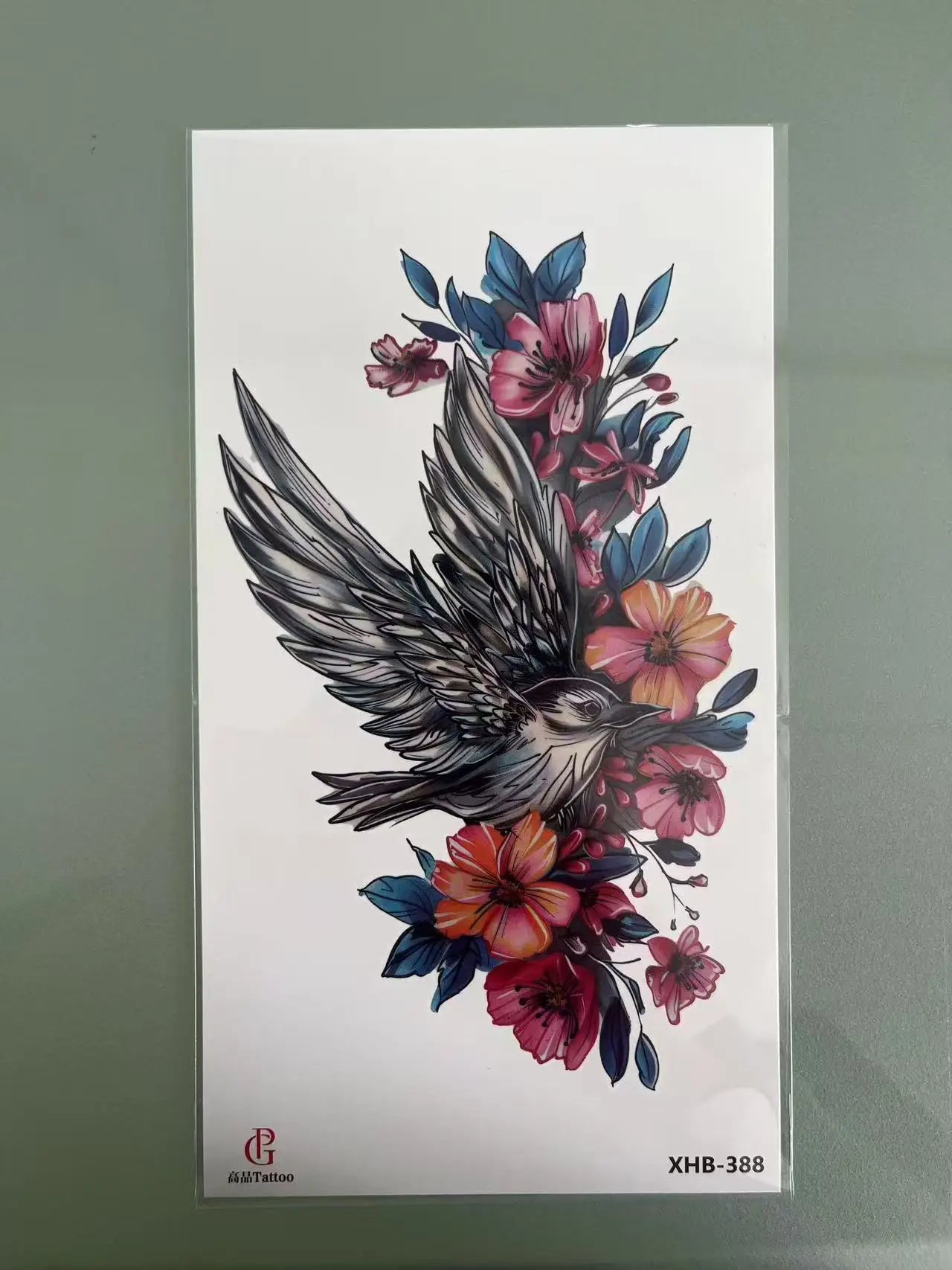 Butterfly Rose Eagle Tattoo Sticker – 1pc Colorful Waterproof Temporary Tattoo