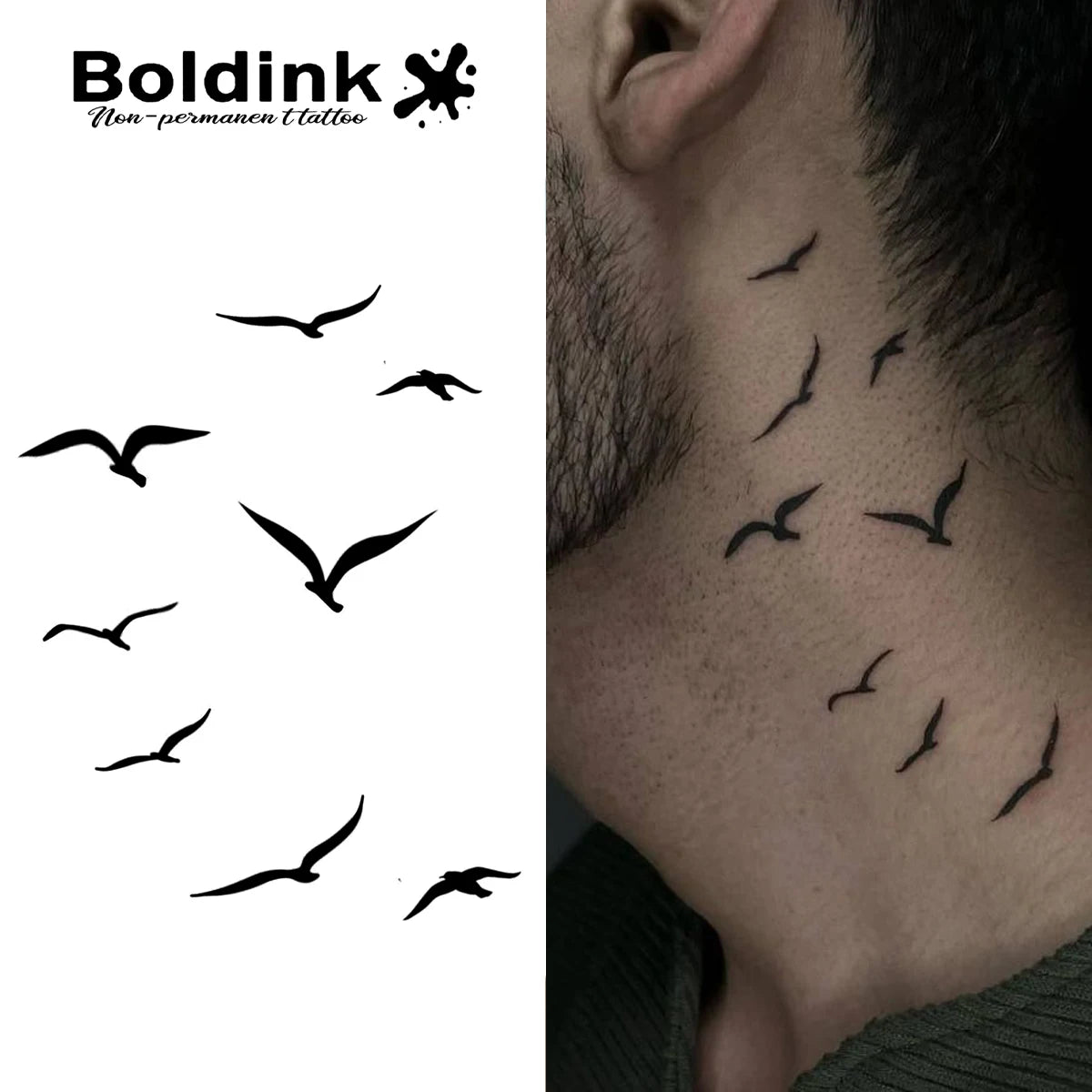 SkyWings – Bird Tattoo Set (Swallow, Eagle, Flight Style)
