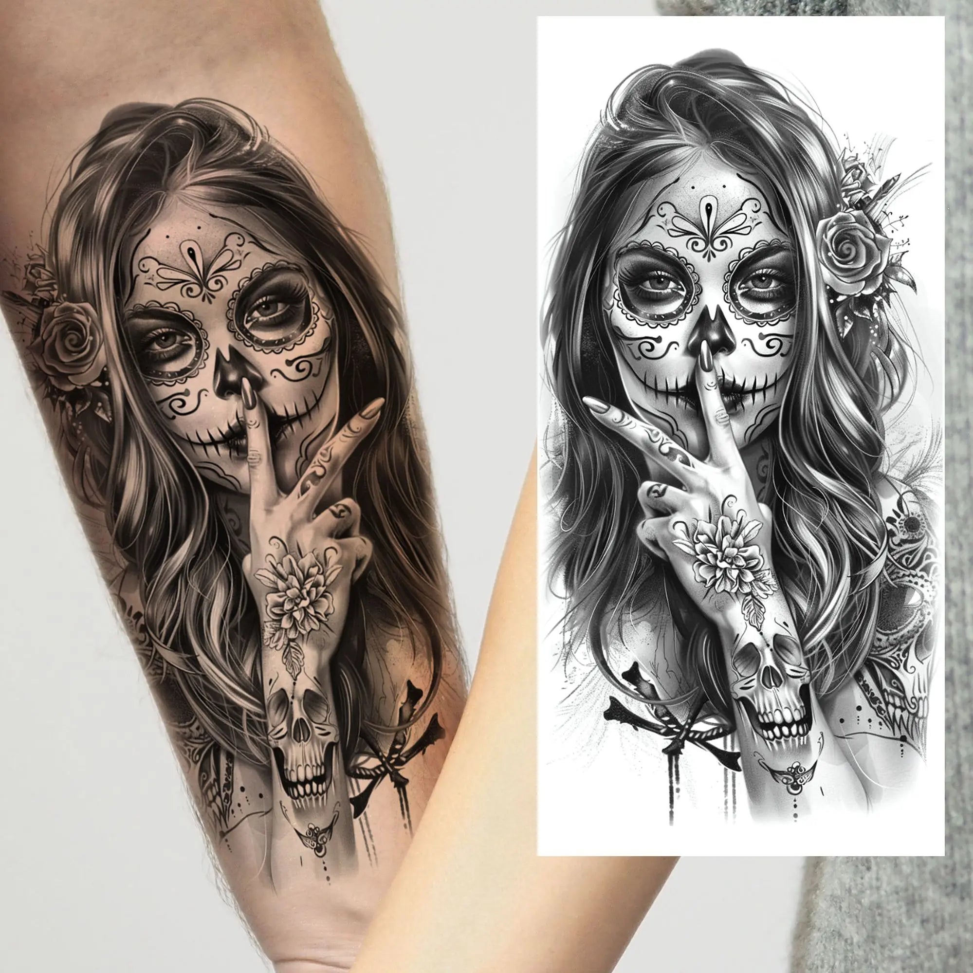 DarkMuse – Joker Mask Women Tattoo (1 Sheet)