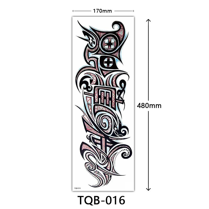 Inkly FullSleeveX – Skull Clock Tiger Wolf Arm Tattoo Set (40+ Designs)