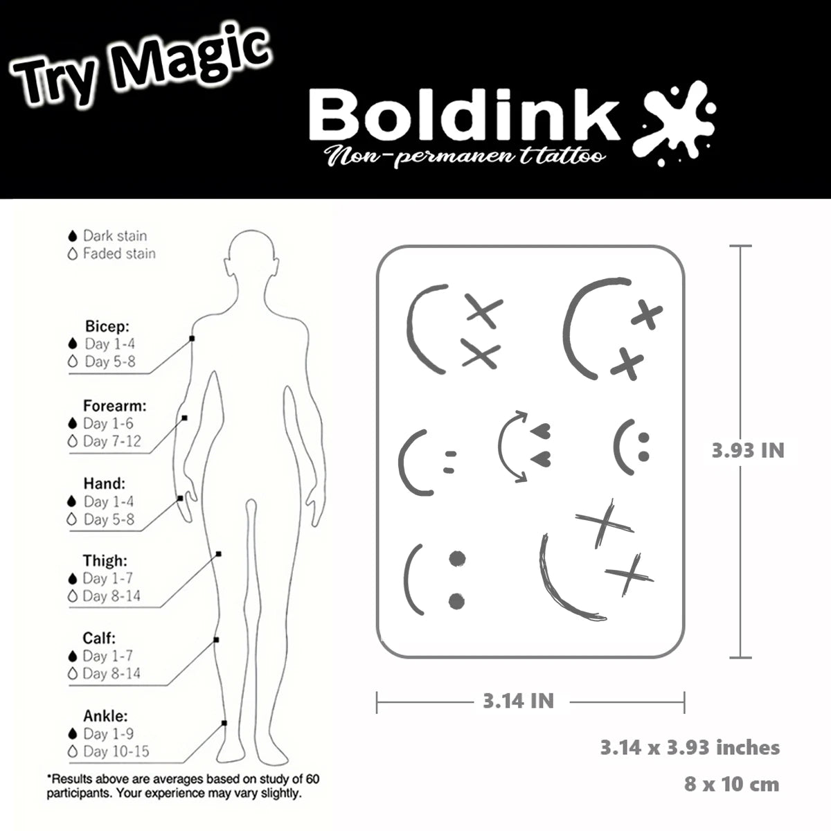 SmileInk – Mini Face Temporary Tattoo Set (1 Sheet)