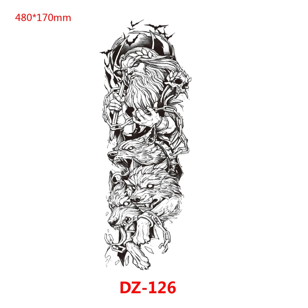 Inkly TotemGuard – Lion Wolf Full Sleeve Totem Tattoo Collection (30+ Designs)