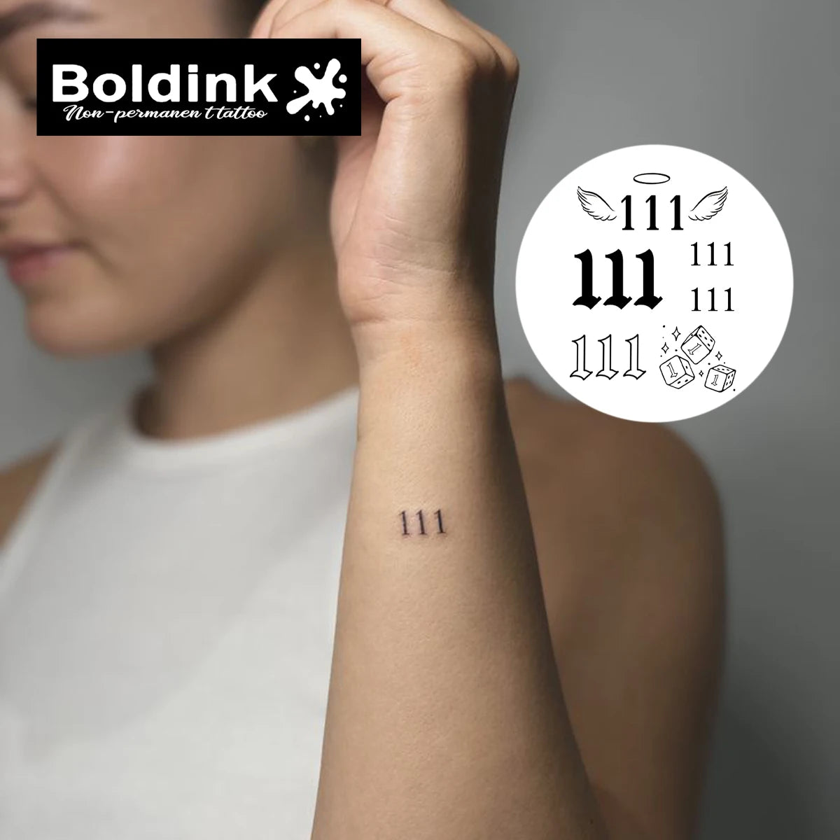 InkDigits – Number Tattoo Set (1 Sheet)