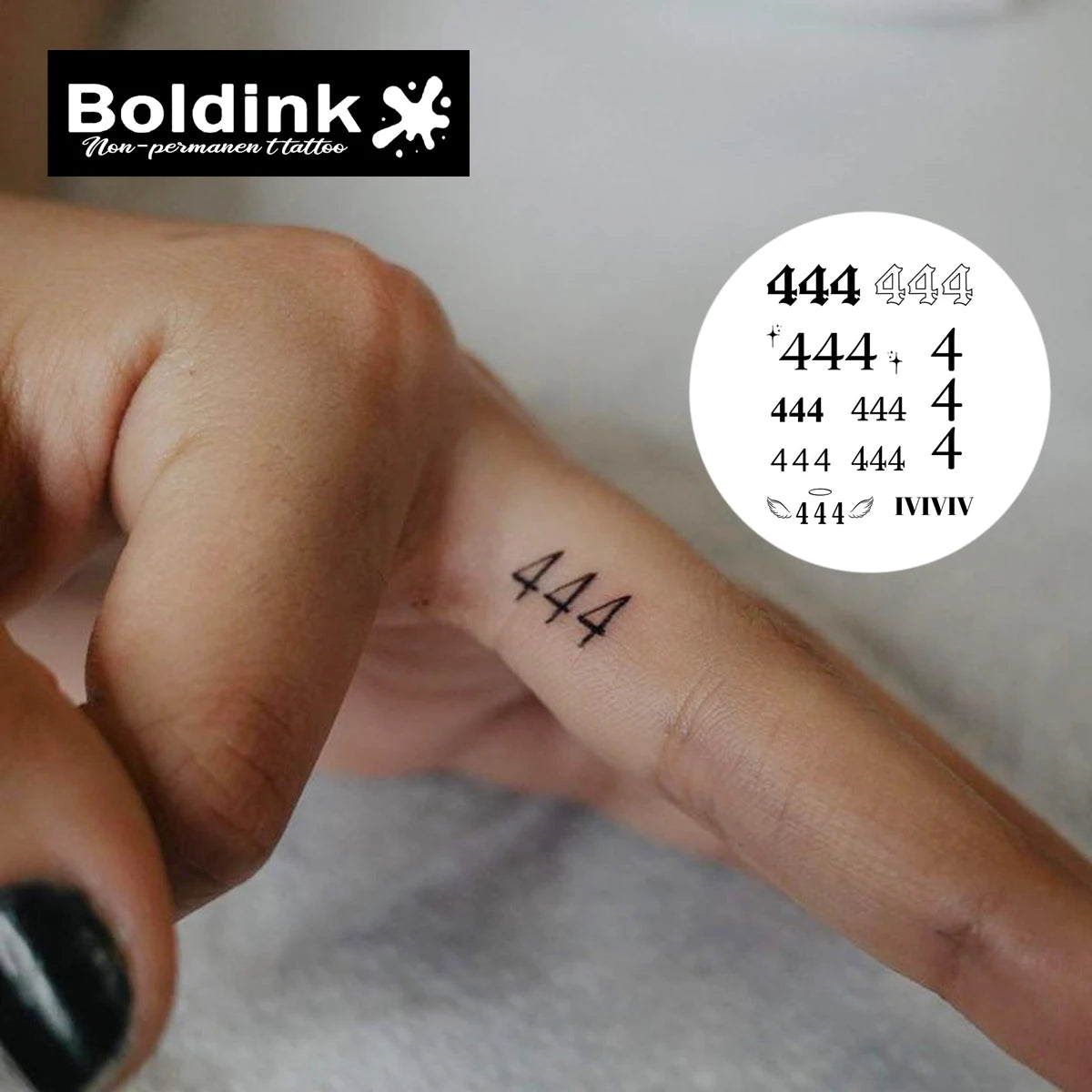 InkDigits – Number Tattoo Set (1 Sheet)