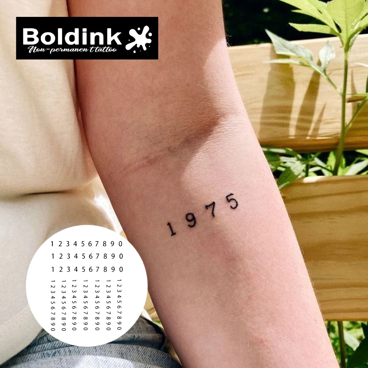 InkDigits – Number Tattoo Set (1 Sheet)