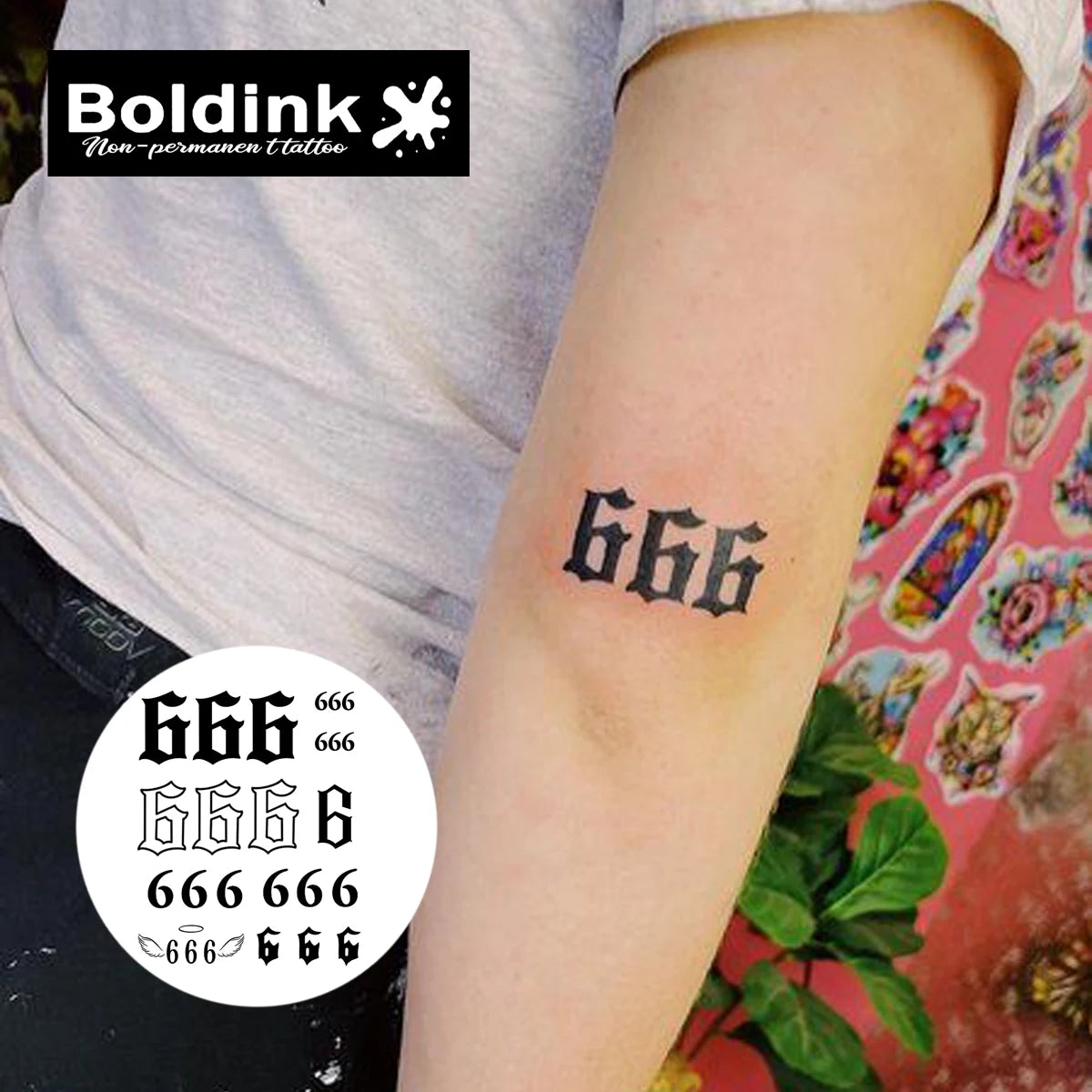 InkDigits – Number Tattoo Set (1 Sheet)