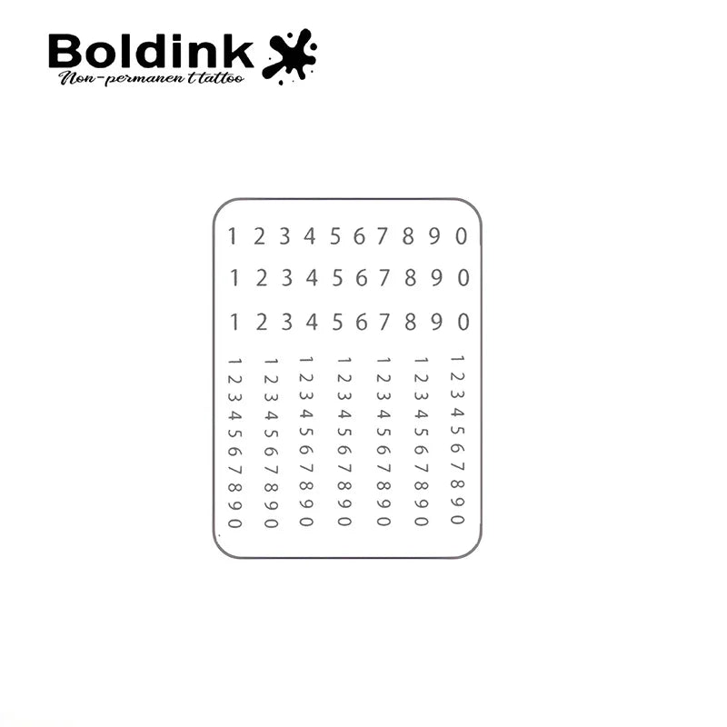 InkDigits – Number Tattoo Set (1 Sheet)