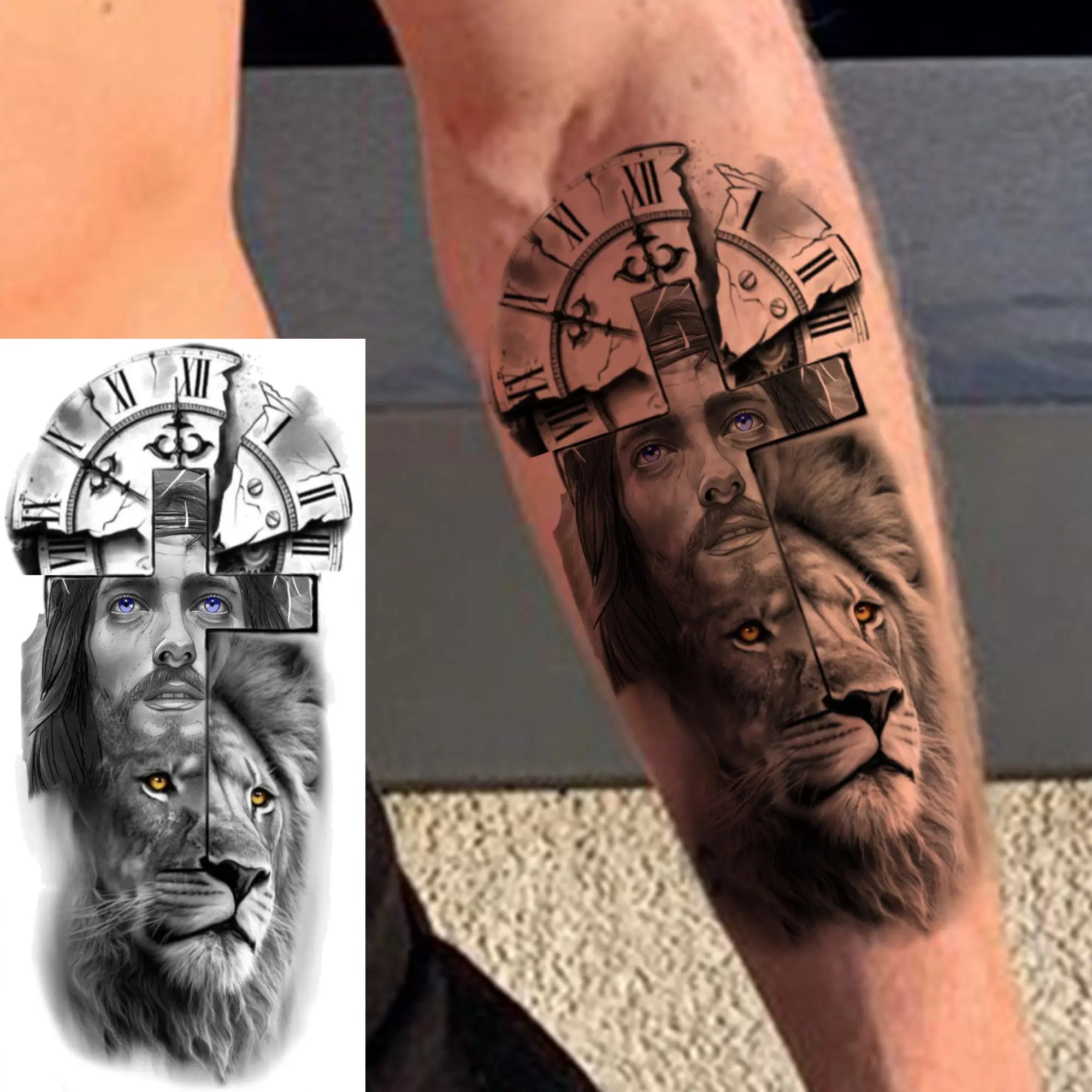 1 Sheet Jesus Thorn Crown Temporary Tattoo Sticker – Waterproof Realistic Fake Tattoos for Arm Chest Shoulder