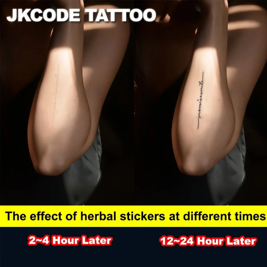 Cross Rose Finger Tattoo Sticker – Waterproof Semi-Permanent Botanical Fake Tattoo