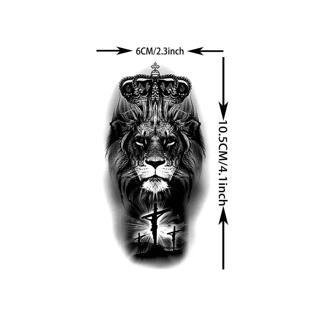 Beast Pack – Wolf Tiger Skull Tattoo Set (60 Sheets)