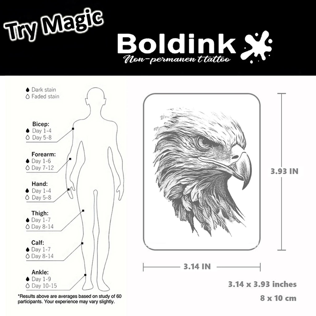 Talon Ink – Eagle Head Tattoo (1PC)