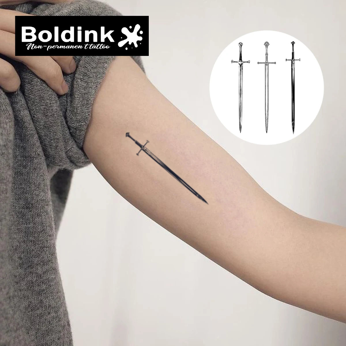 Blade Mark – Sword Temporary Tattoo (3PC)