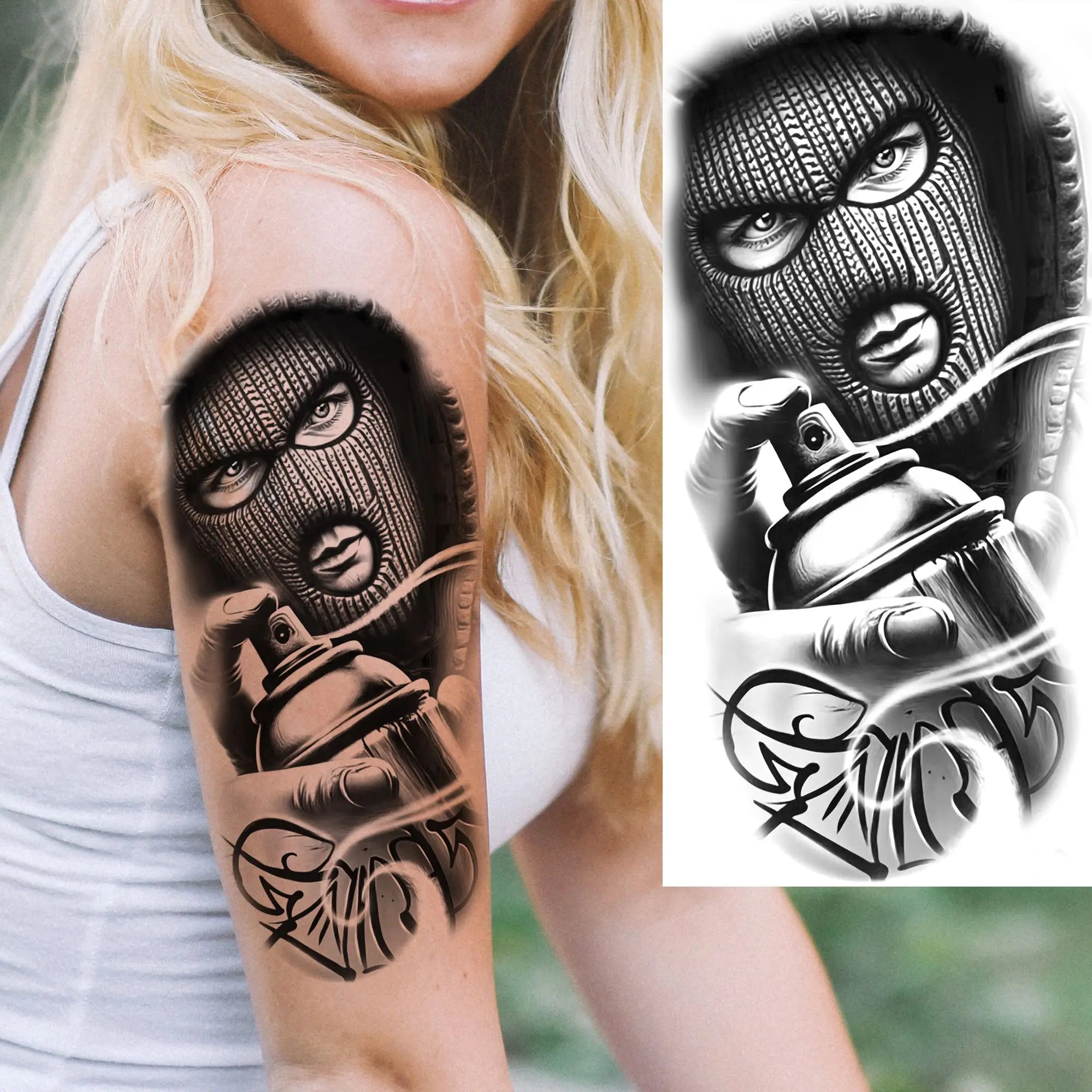 DarkMuse – Joker Mask Women Tattoo (1 Sheet)