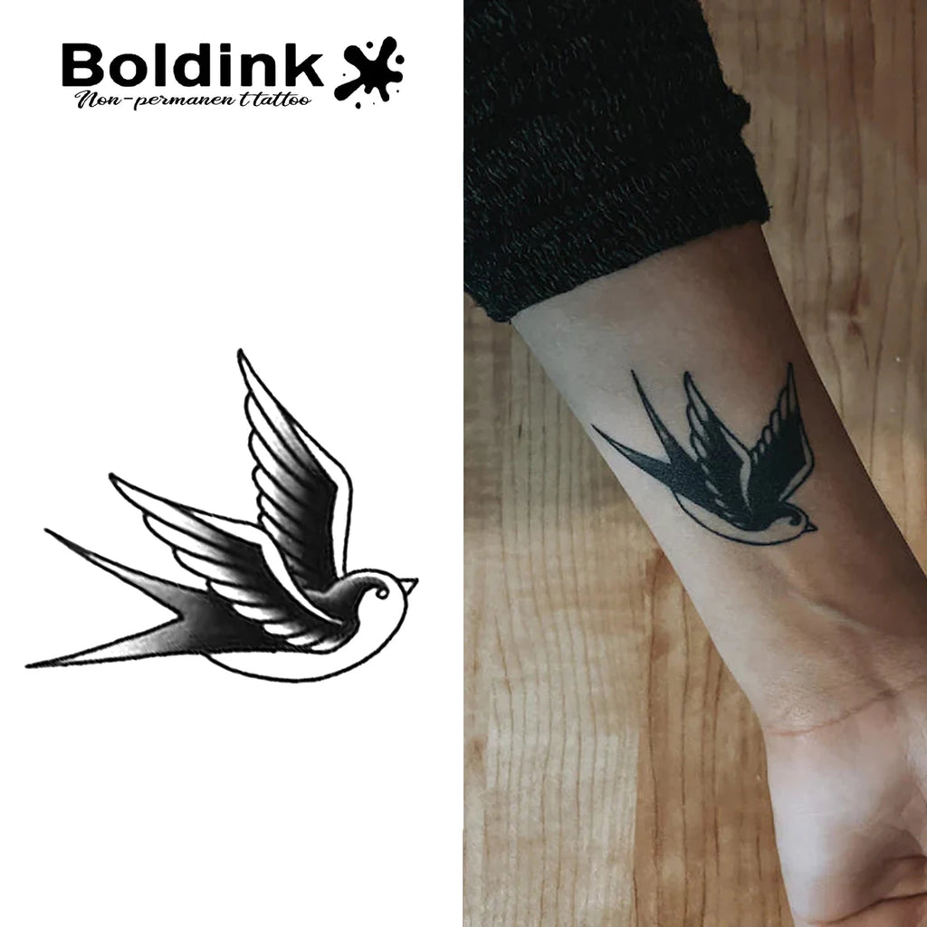 SkyWings – Bird Tattoo Set (Swallow, Eagle, Flight Style)