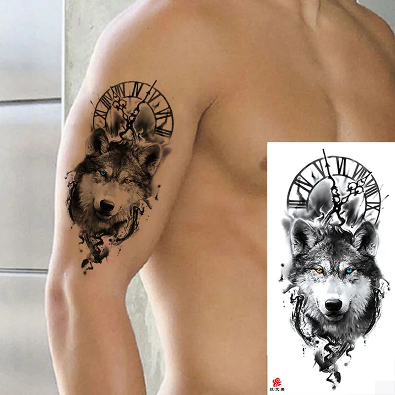 WildInk – Animal Tattoo Set (Lion, Tiger, Wolf, Bear)