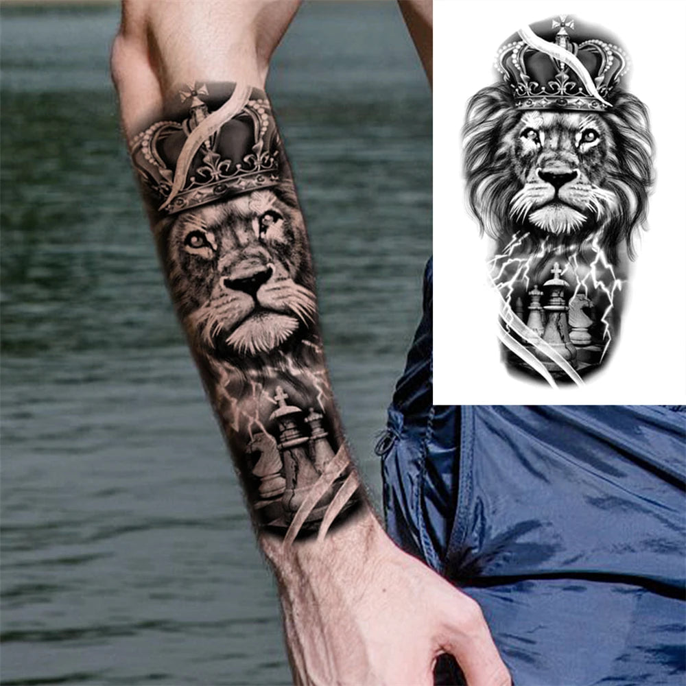 Wild Kings – Animal Sleeve Tattoo Set (1 Sheet)