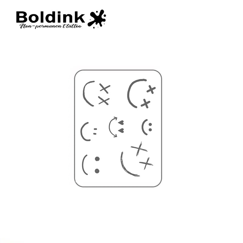 SmileInk – Mini Face Temporary Tattoo Set (1 Sheet)