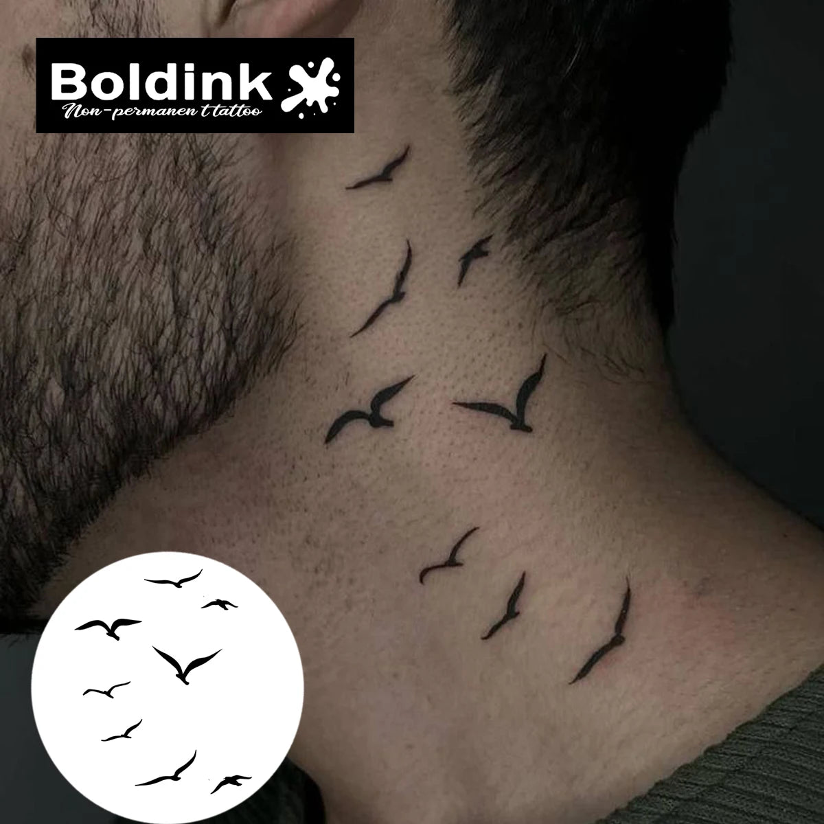 SkyWings – Bird Tattoo Set (Swallow, Eagle, Flight Style)
