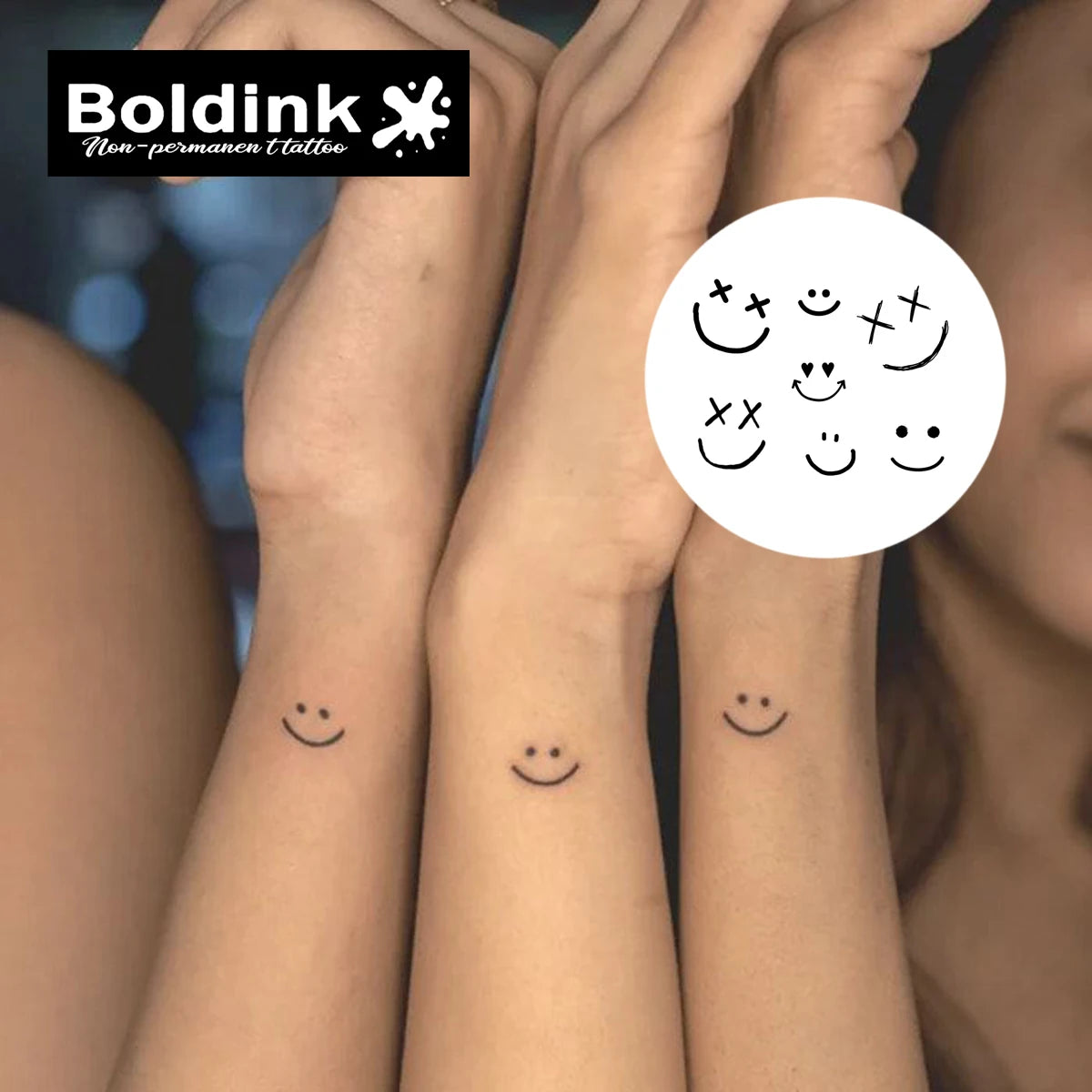 SmileInk – Mini Face Temporary Tattoo Set (1 Sheet)