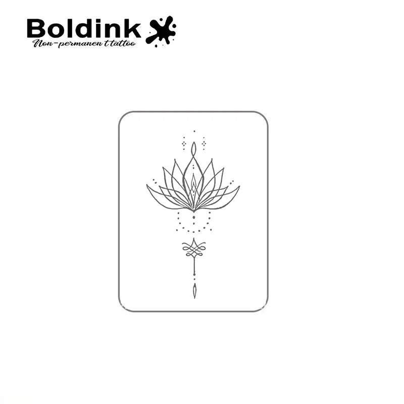 Lotus Mandala – Minimalist Temporary Tattoo (1PC)