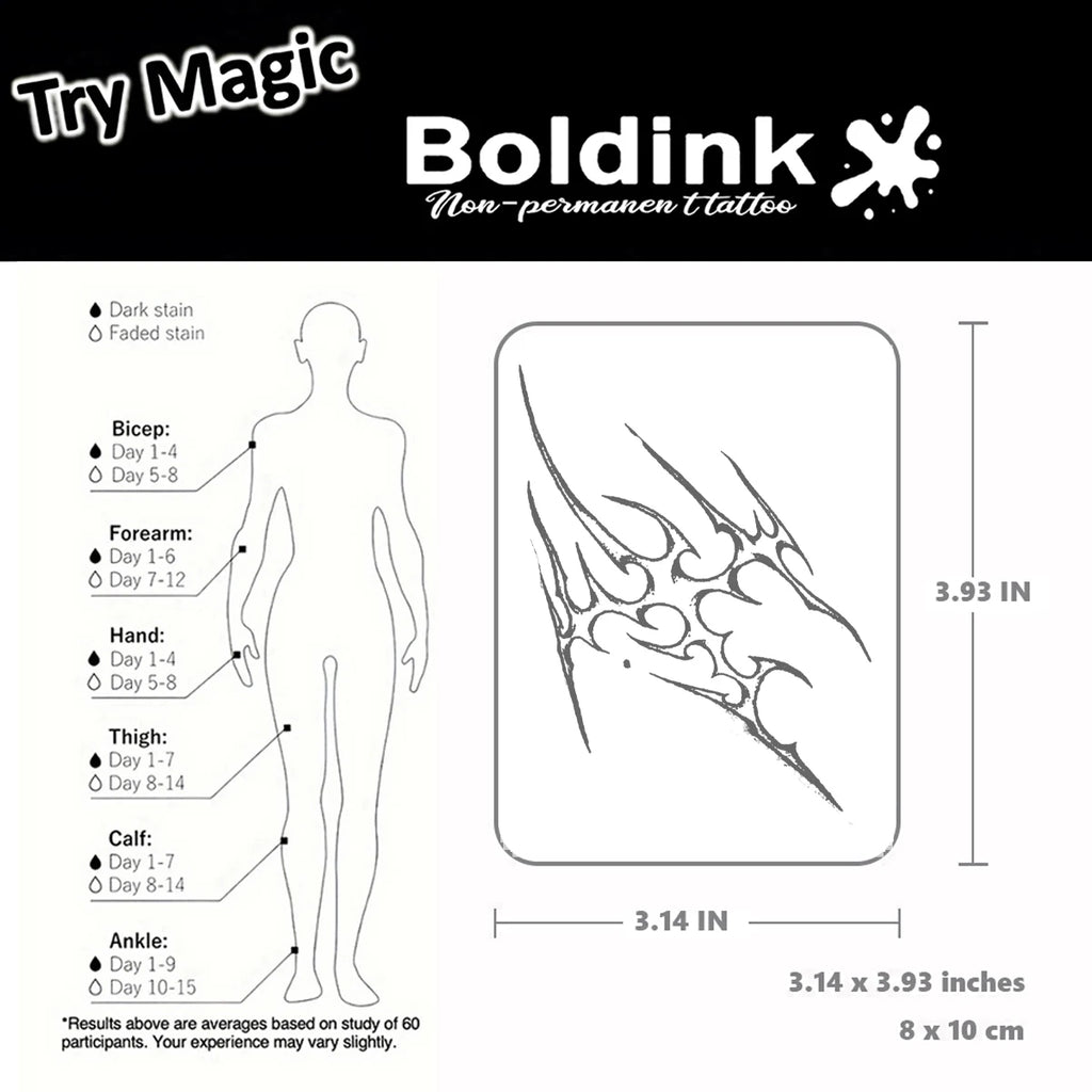 TribalFlame – Abstract Hand Tattoo (1 Sheet)