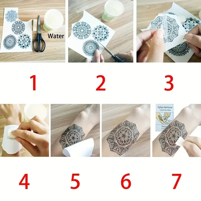 Butterfly Rose Eagle Tattoo Sticker – 1pc Colorful Waterproof Temporary Tattoo
