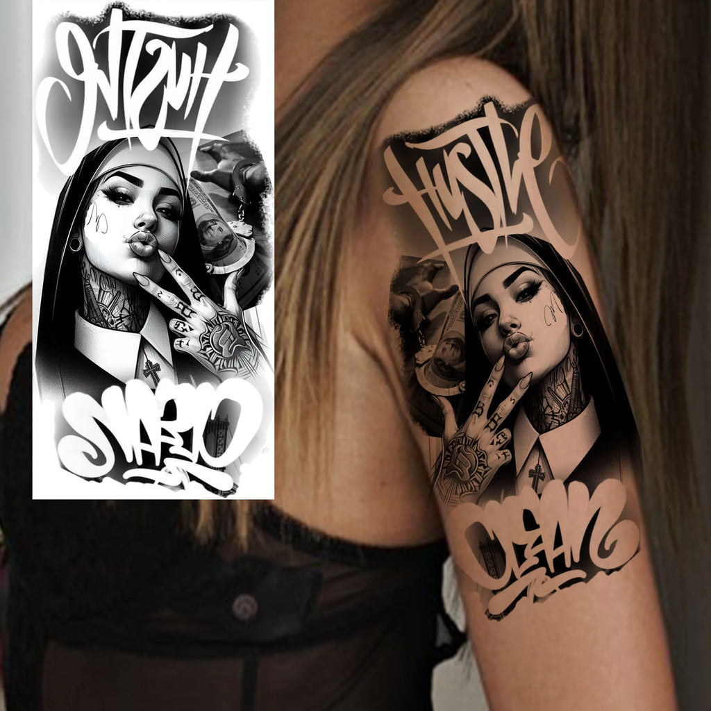 DarkMuse – Joker Mask Women Tattoo (1 Sheet)