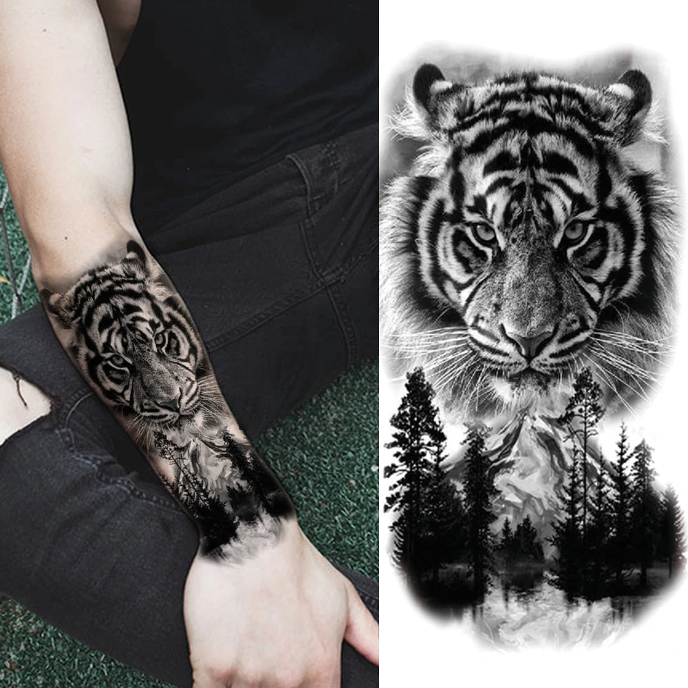 Wild Kings – Animal Sleeve Tattoo Set (1 Sheet)