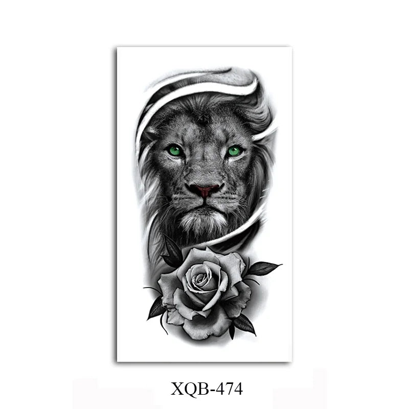 WildInk – Animal Tattoo Set (Lion, Tiger, Wolf, Bear)