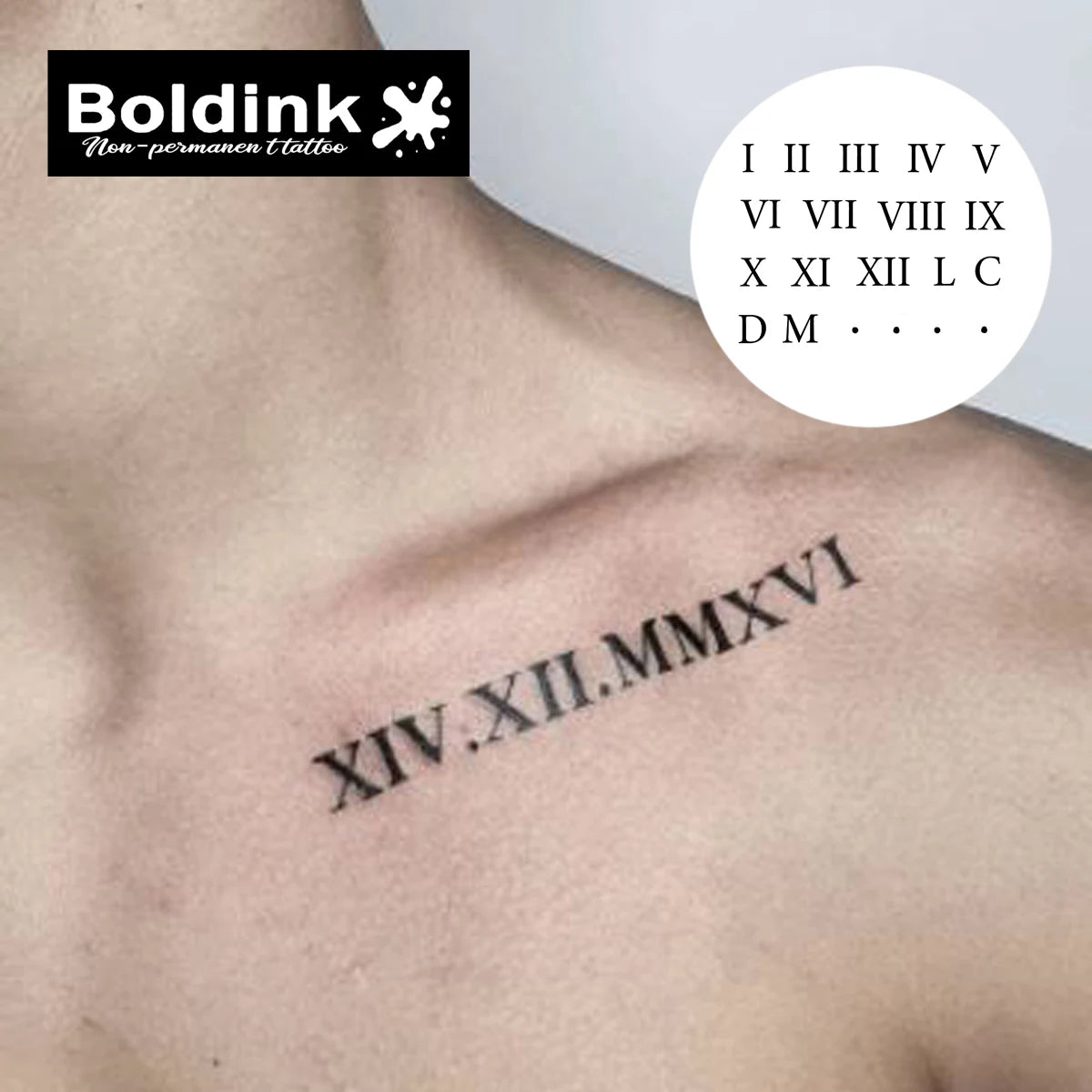 InkDigits – Number Tattoo Set (1 Sheet)