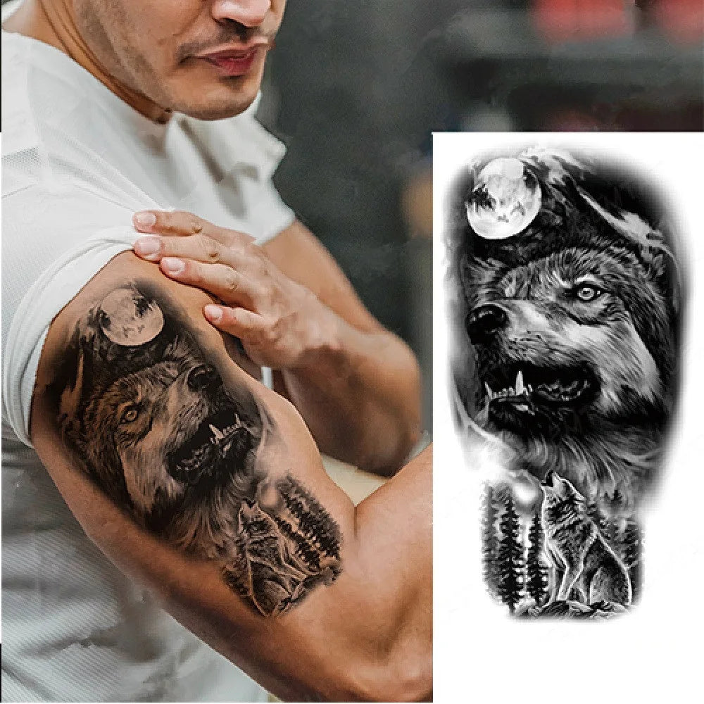 Wild Kings – Animal Sleeve Tattoo Set (1 Sheet)