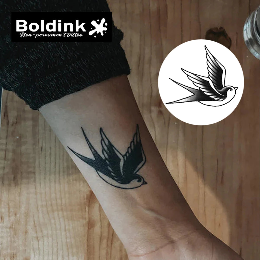 SkyWings – Bird Tattoo Set (Swallow, Eagle, Flight Style)