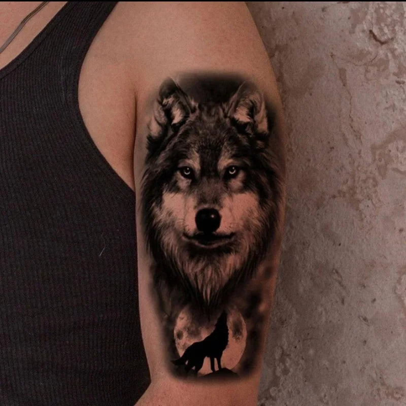 WildInk – Animal Tattoo Set (Lion, Tiger, Wolf, Bear)