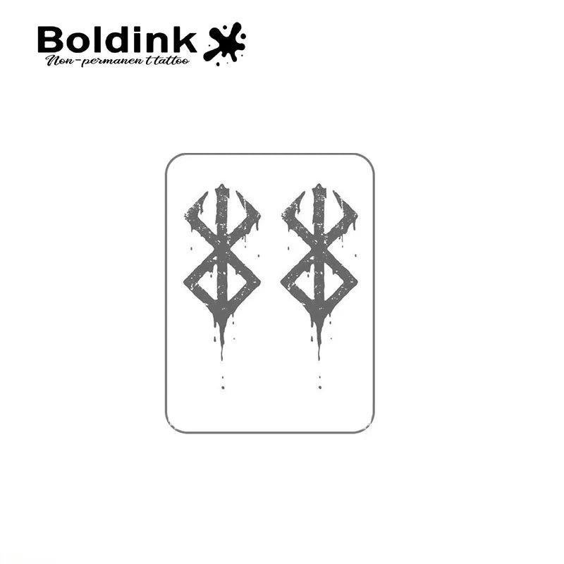 Shadow Sigil – Nordic Rune Temporary Tattoo (2PC)
