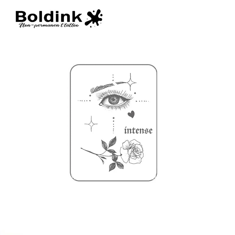 IntenseGaze – Eye & Rose Tattoo Sticker (1PC)