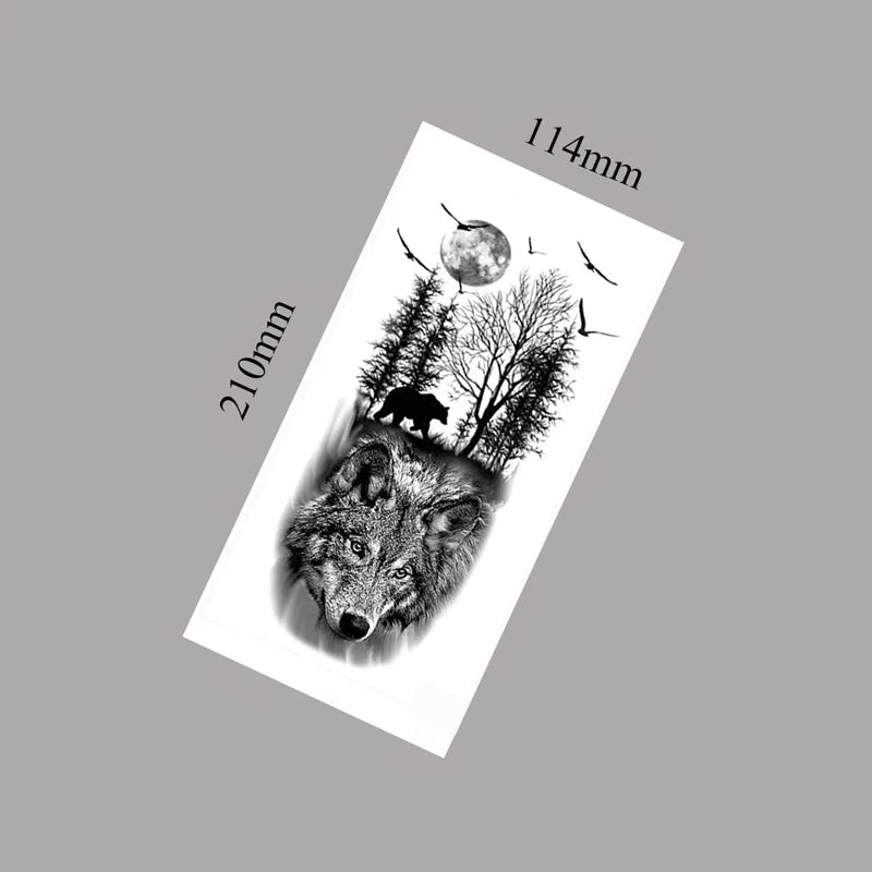 WildInk – Animal Tattoo Set (Lion, Tiger, Wolf, Bear)