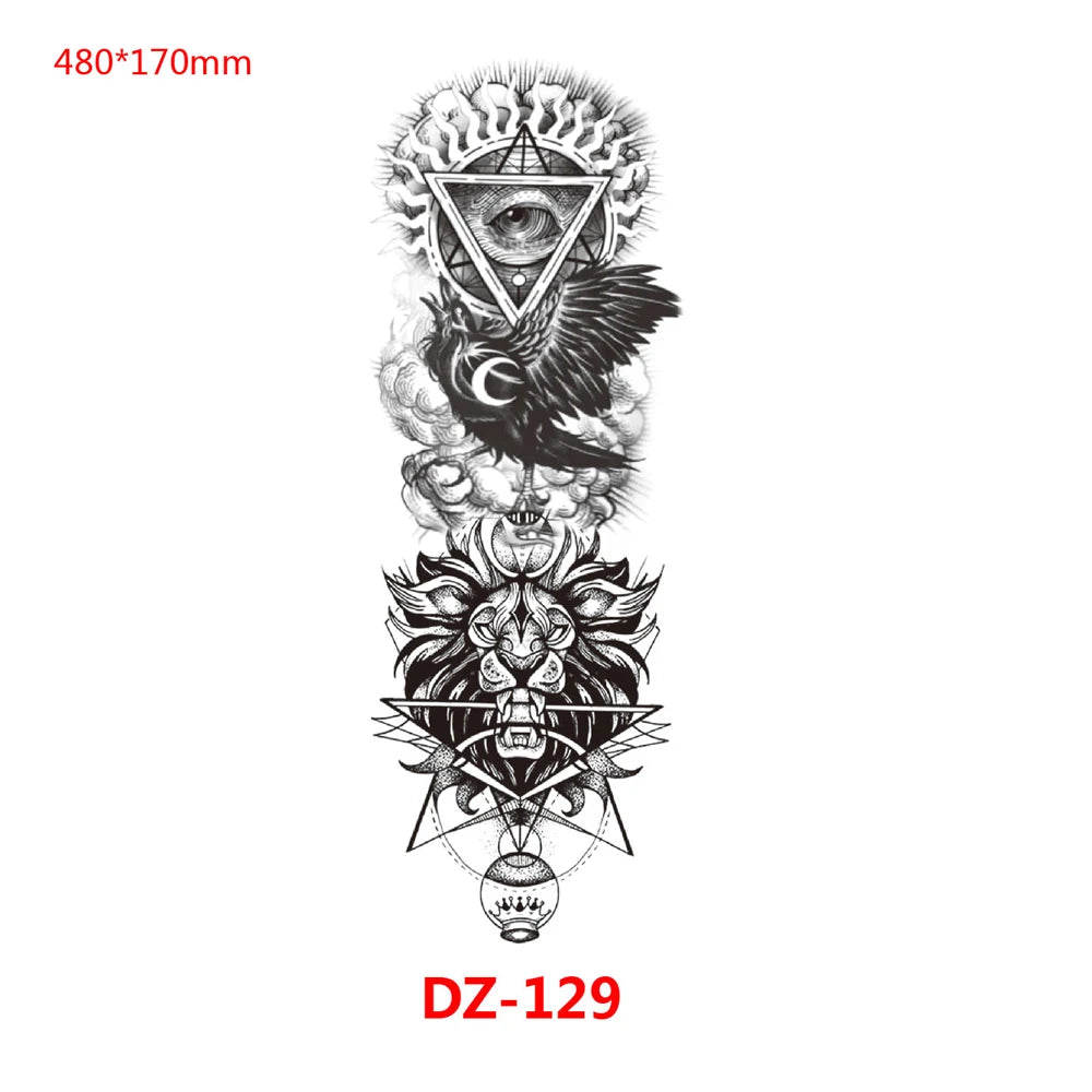 Inkly TotemGuard – Lion Wolf Full Sleeve Totem Tattoo Collection (30+ Designs)