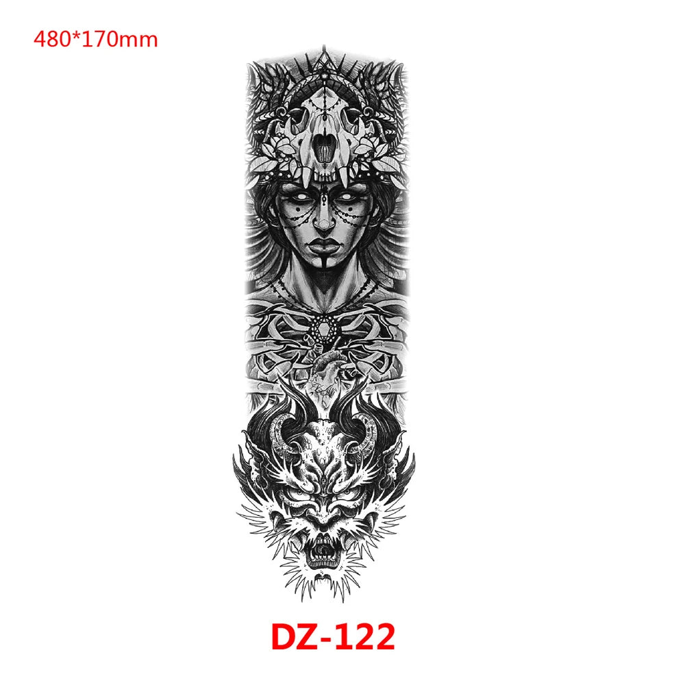 Inkly TotemGuard – Lion Wolf Full Sleeve Totem Tattoo Collection (30+ Designs)