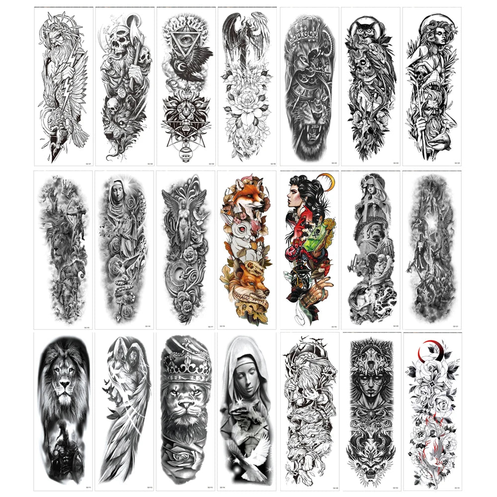 Inkly TotemGuard – Lion Wolf Full Sleeve Totem Tattoo Collection (30+ Designs)